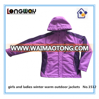 girls and ladies winter warm outdoor padded jackets